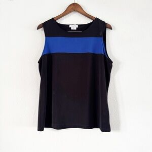 Calvin Klein Color-Block Top Sleevless XL Versatile Layering Bold Simple